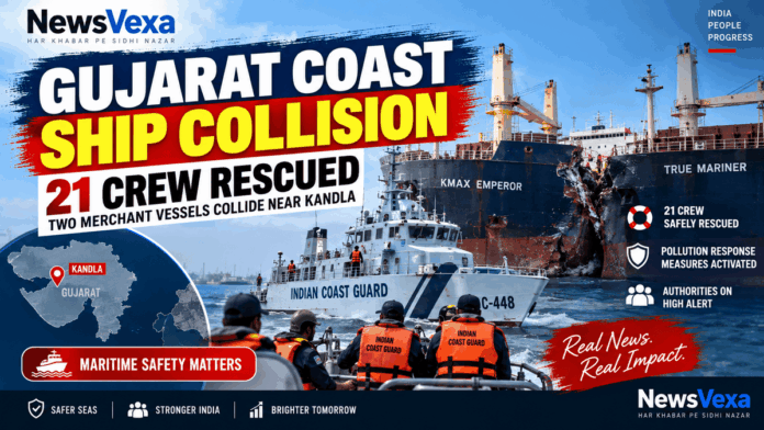 Gujarat Coast Ship Collision near Kandla in 2026