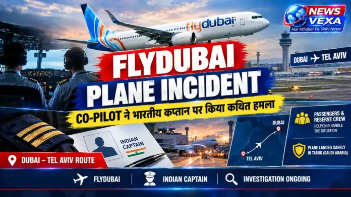 Flydubai FZ1073 cockpit incident involving Indian captain Smit Machchhar and emergency landing in Tabuk